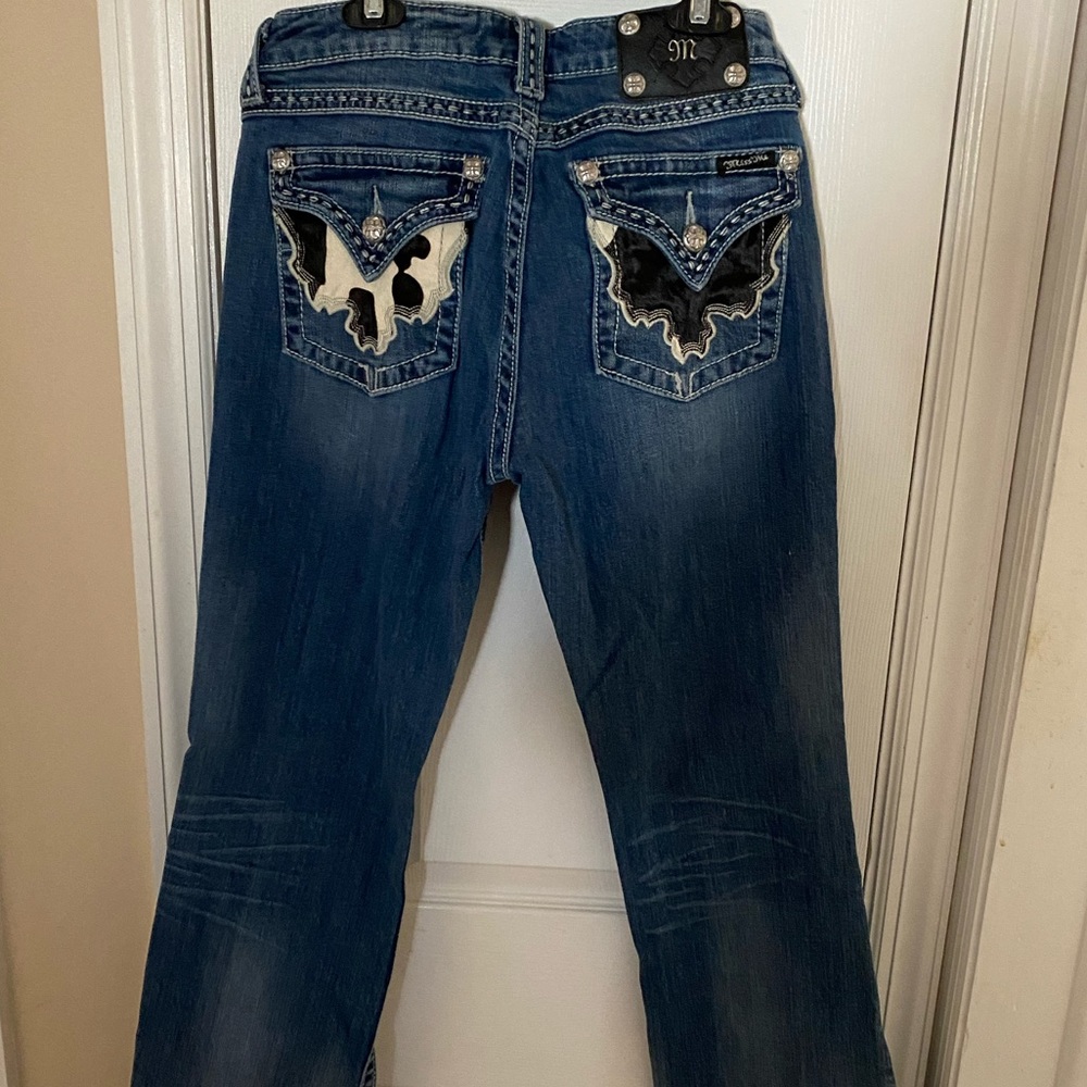 Miss Me cow print size 30 equals sz10